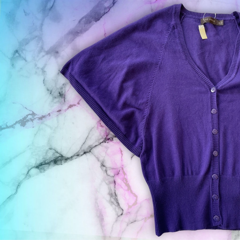 The Limited Violet Crop Shrug